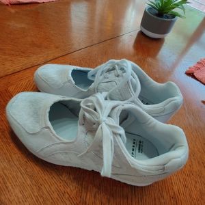 Adidas white athletic shoes